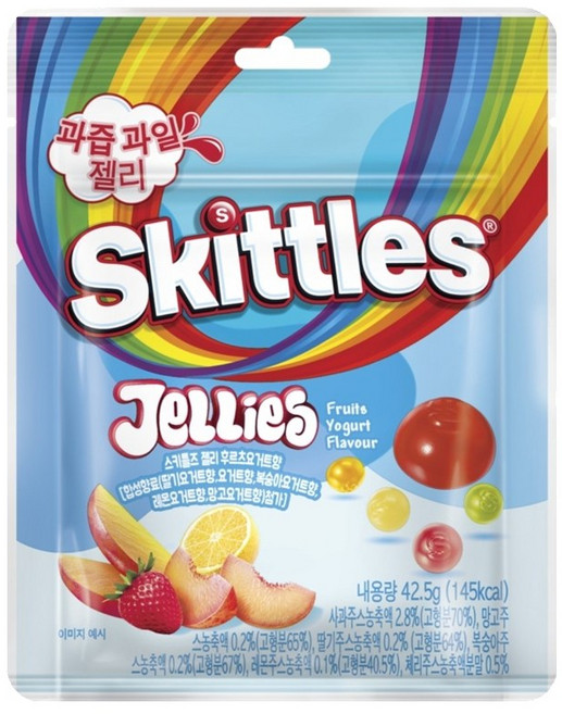 스키틀즈 젤리 후르츠 요거트향, 42.5g, 11개