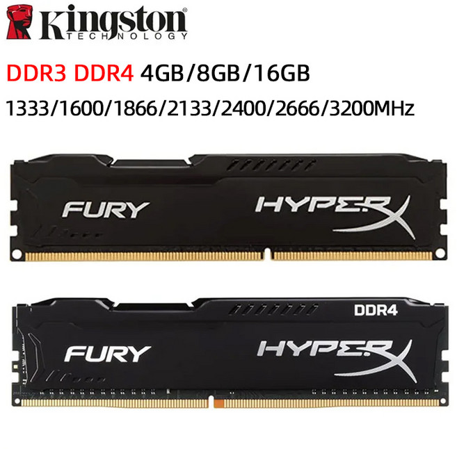 HyperX Fury DDR3 DDR4 RAM DIMM PC32800 PC425600 4GB 8GB 6GB 333MHZ 600MHZ 866MHZ 2400MHZ 2666MHz 320, 22 2x8GB DDR4 3200MHz, 1개