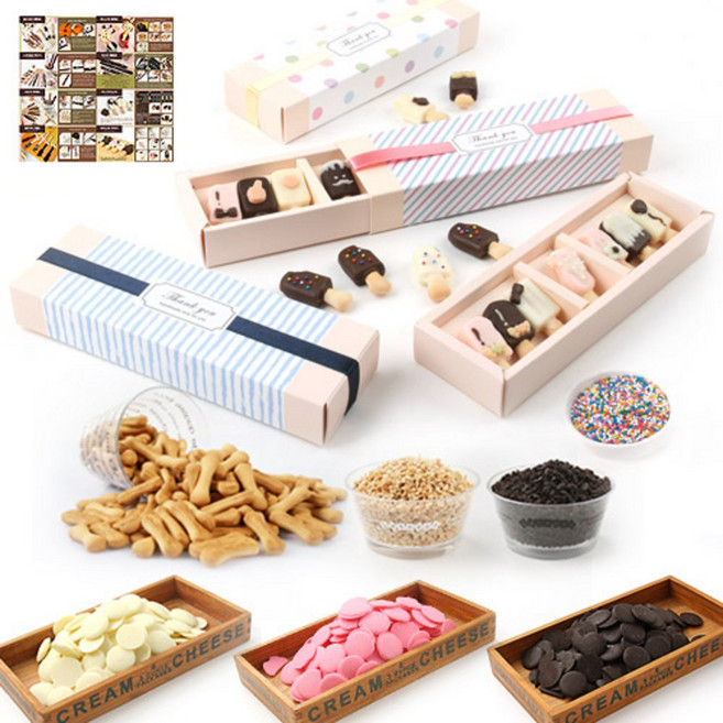 마당발 미니바 초콜릿 막대 과자 만들기 세트, 12종, 1세트