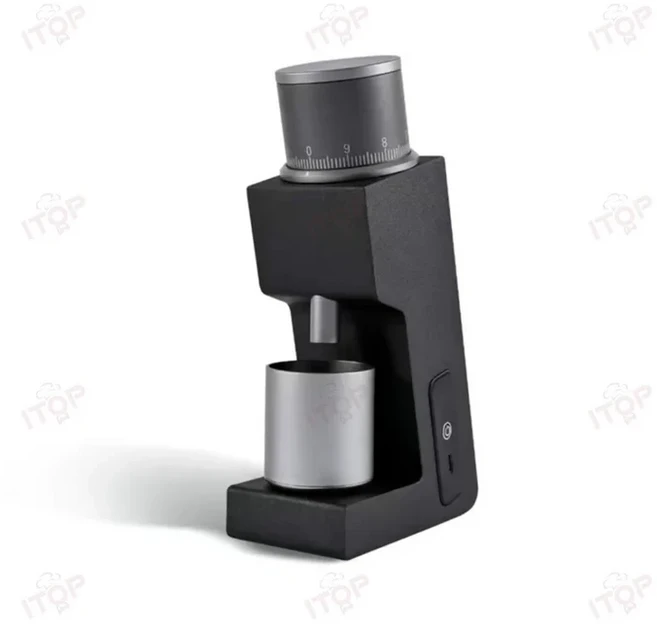 ITOP 03 미니 커피 그라인더 유형 C 충전식 휴대용 38mm 6코어 스테인레스 스틸 버, 01 CHINA, 01 Rechargeable 2600mAh, 01 Black