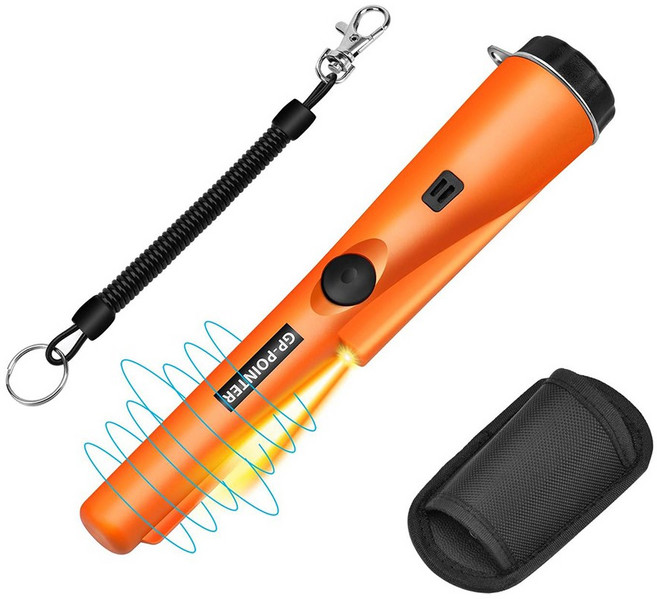 배러모션 휴대용 핀포인트 금속탐지기 고감도 미니 탐지봉 오렌지, 1개