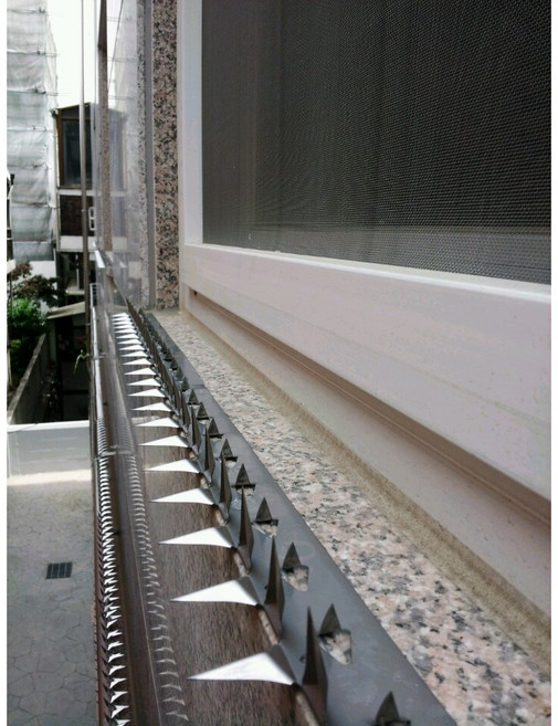 스테인리스 버드스파이크 실외기 비둘기퇴치 용품 길고양이 퇴치 담장 옥상 베란다 배전반 조류퇴치, 1개