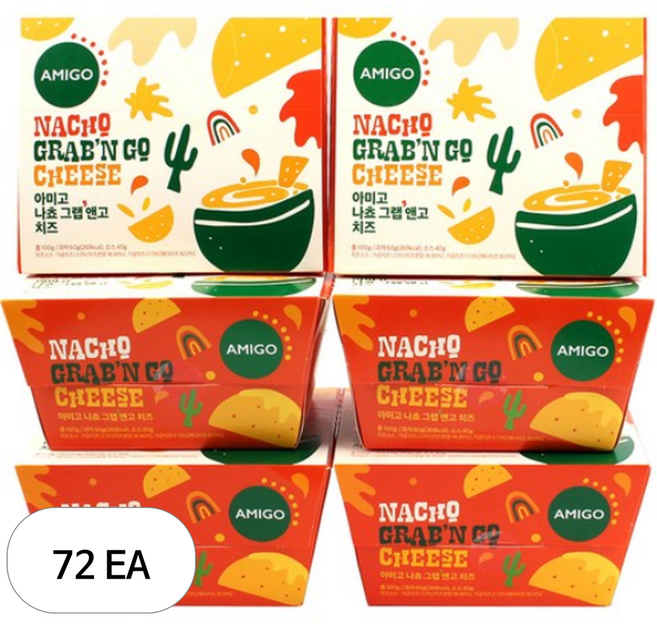 아미고 나쵸 그랩앤고 치즈, 100g, 72개