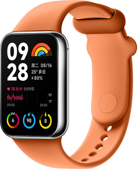 포유 실리콘 샤오미 미밴드8 프로 전용 스트랩 시계줄 루프 밴드 줄, 실리콘 샤오미 미밴드 스트랩 8(프로), 오렌지