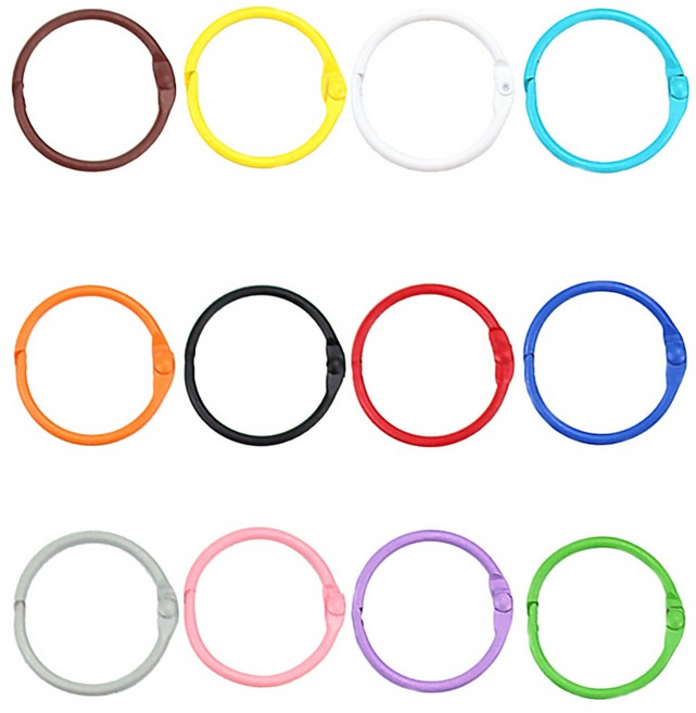 컬러카드링 내경 25mm 외경30mm WILDS, 12개, 12종혼합