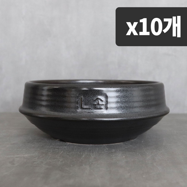 오메가키친 무균열 뚝배기 가마솥 국산 불뚝 세제 안먹는 낮은 뚝배기 페트라이트 무흡수, 10개, 17cm, 불뚝 가마솥 4호 (203038)