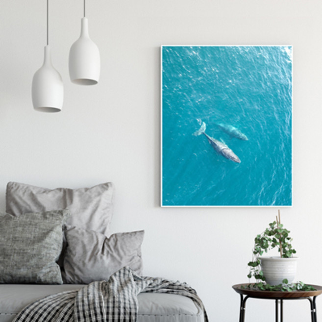 SD포토 우영우 고래그림 인테리어 액자 풍수지리 04. 벗, 골드, SD대형(60X75cm), 1개
