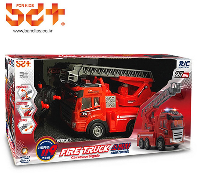 반디 소방차 RC카 무선조종 119 자동차 완구, 반디 소방차 RC, 1개
