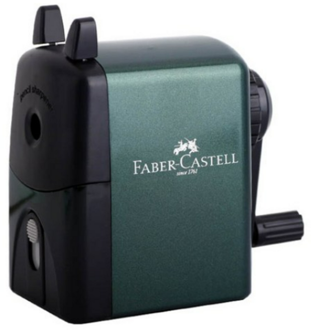 파버카스텔 핸들 연필깎이, 다크그린, 1개