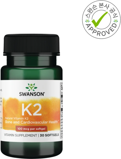 스완슨 천연 비타민 K2 100mcg 소프트젤 30정, 1개 - 쿠팡