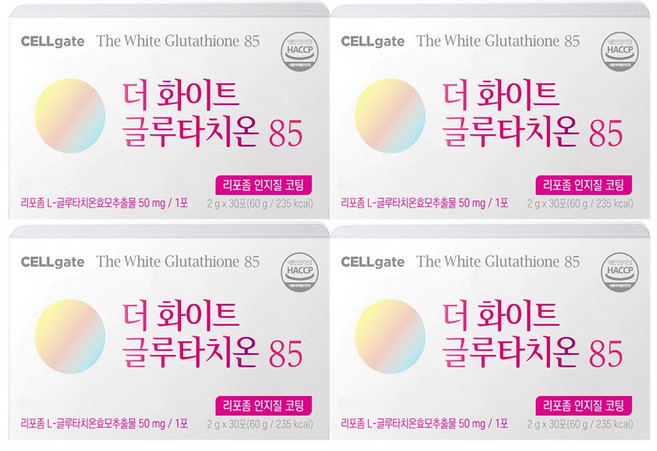 셀게이트 더화이트 글루타치온85 인지질코팅 30P, 4개, 60g