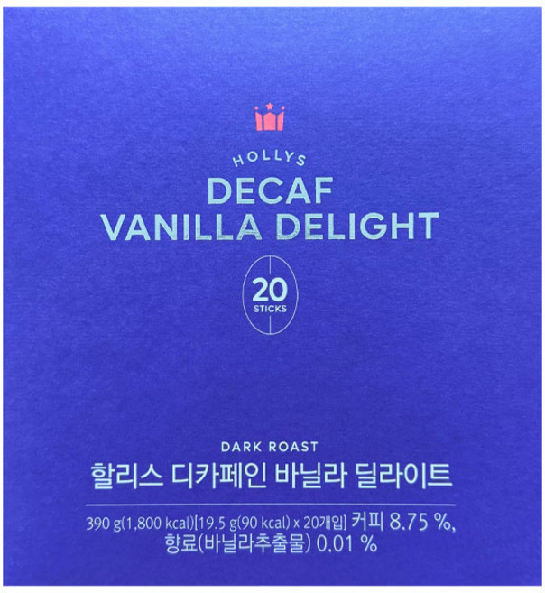 할리스 디카페인 바닐라 딜라이트 커피믹스, 19.5g, 20개입, 2개