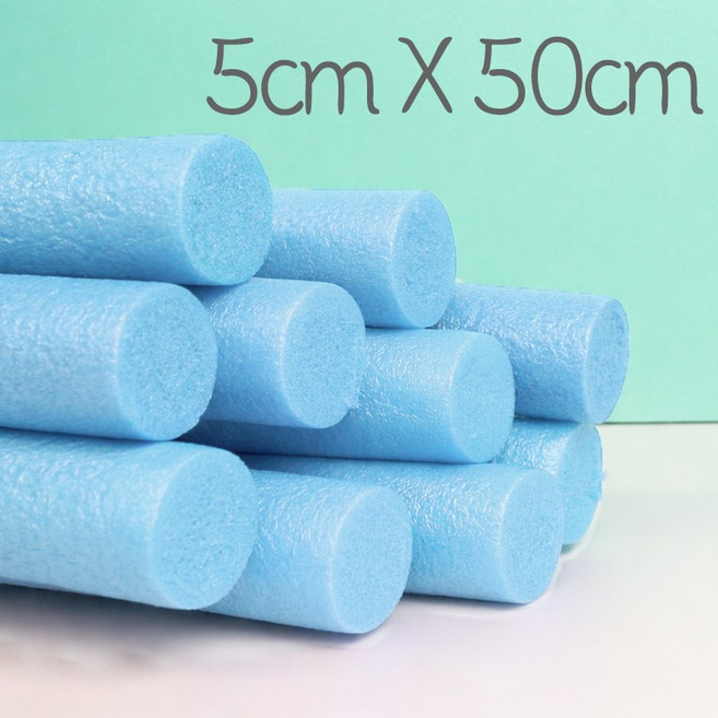 뮤즈 백업 스티로폼막대 5cmx50cm 10컬러 / 빽업 가래떡스펀지 스펀지막대, 1세트, 하늘10개