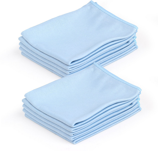 초극세사 유리크리너 손걸레 걸레 40x60 10P, 블루, 1개