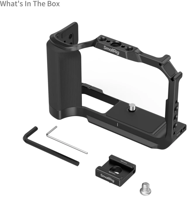 정시출고 품질보증 캐논 EOS R50 V용 스몰리그 카메라 케이지 (그립 포함) 아르카-스위스 퀵 릴리즈 플레, 02 5427