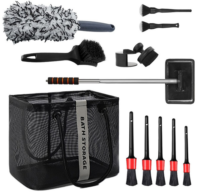 캉스앤코 올인원 디테일링 셀프 세차용품 브러쉬 세트 12종, 1세트