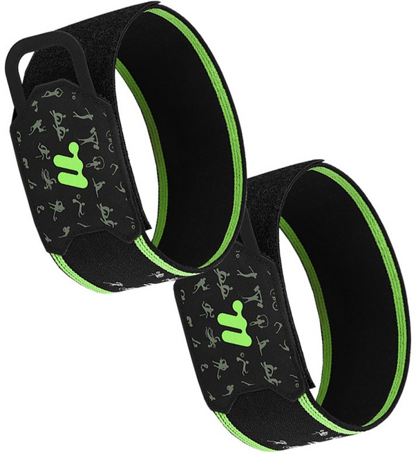 시그니처베이지 자전거 런닝 달리기 등산 반사 발목 각반 안전 밴드 YPZ495, 1세트, 그린