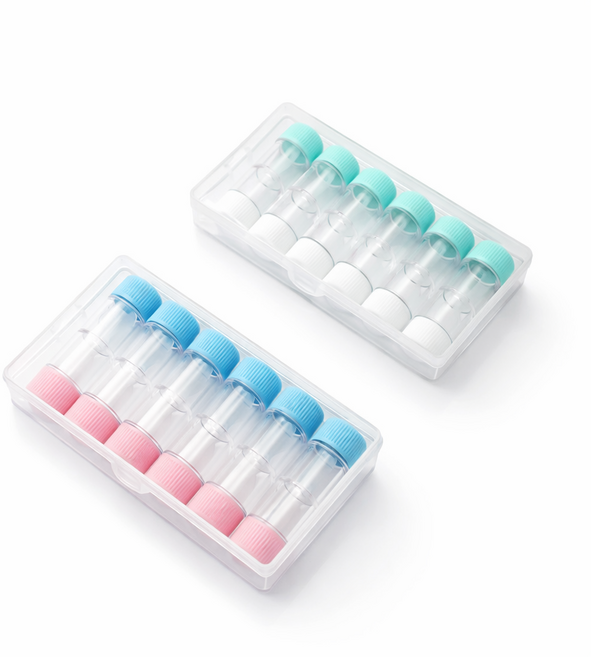 롤링페이퍼 월간사용 드림렌즈 파스텔 하드 케이스, 12개, 민트6개+핑크6개