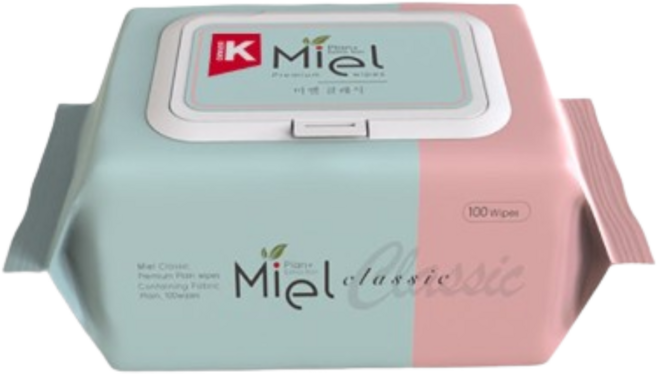 미엘 클래식 유아물티슈 캡형 50평량, 50g, 100개입, 10개