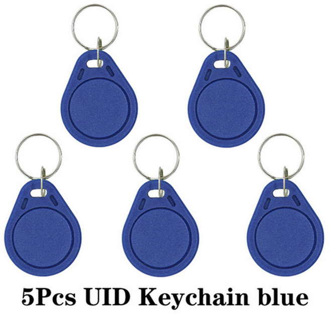 UID Fob 125KHz 블록 0 섹터 쓰기 가능 IC 카드 클론 변경 가능한 스마트 Keyfobs 키 태그 1K S50 RFID 액세스 제어 5, 파란, 1개