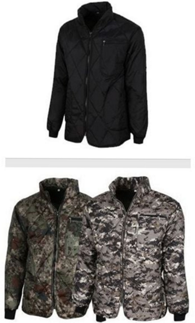 깔깔이 이상의 지퍼형 남성 따뜻한 깔깔이 점퍼 패딩 방한 충전재 작업복 방한복 팬츠 군용 자켓 바지 퀼팅