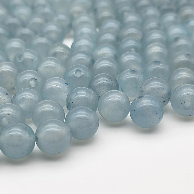 아쿠아마린 라운드 원석 비즈 6mm 팔찌 목걸이 DIY 재료, 100개, 스카이