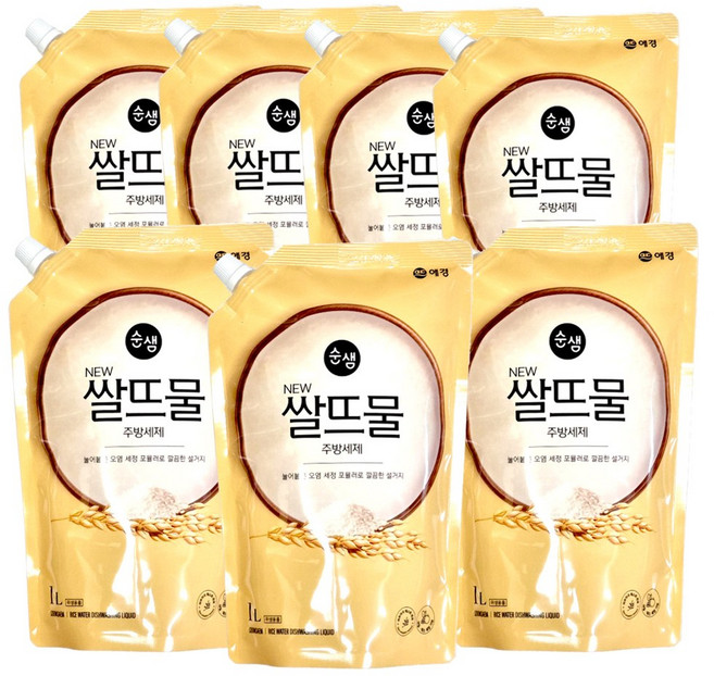 애경 NEW 순샘 주방세제, 1L, 7개