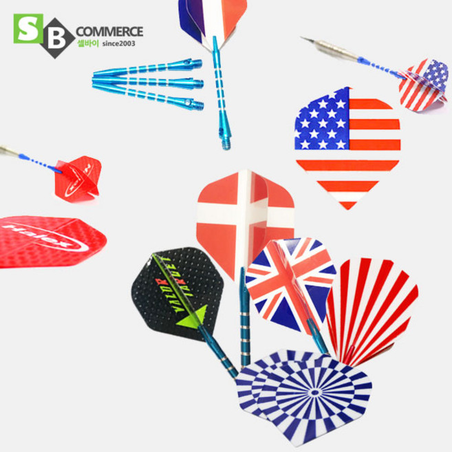 전자다트핀 악세사리 /다트팁/다트배럴/타트플라이트, 스텐다드플라이트 미국, 3개