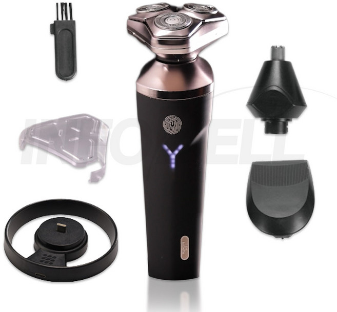 [TV홈쇼핑정품 인포벨]독일 몬타 3헤드 방수 전동 면도기 1세트 남자 남성 콧털 제거 바리깡 3 in 1 휴대용 트리머, 블랙, UNIR-ESS-01