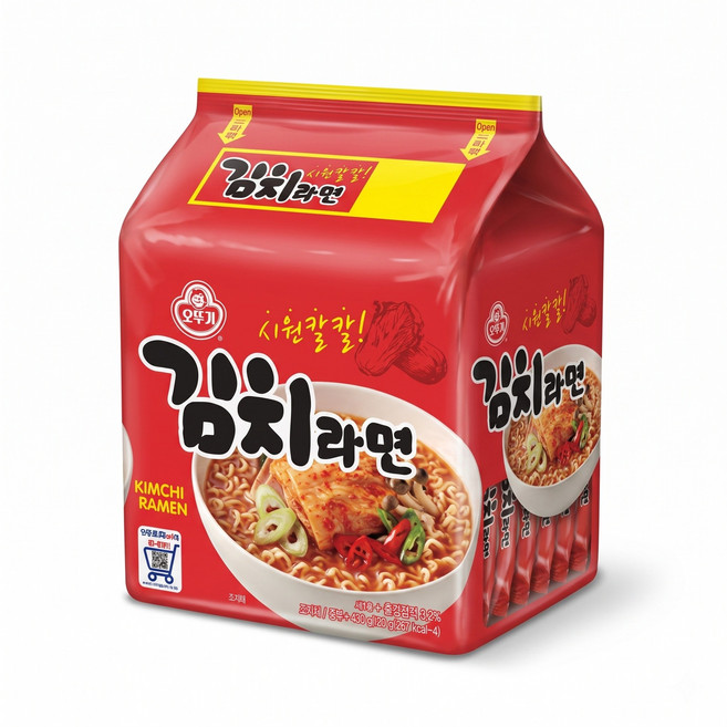 오뚜기 김치라면 5입 x 8개/총40입, 40개