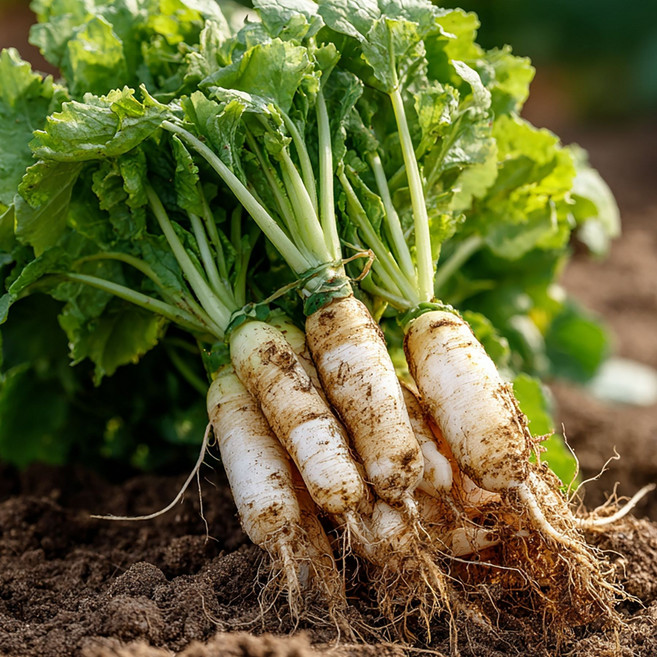 산지식송 아삭아삭 국내산 비세척 알타리무, 1박스, 6kg 내외 (3단)