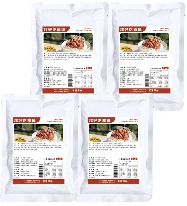 快饗食刻 超好吃肉燥, 200g, 4個