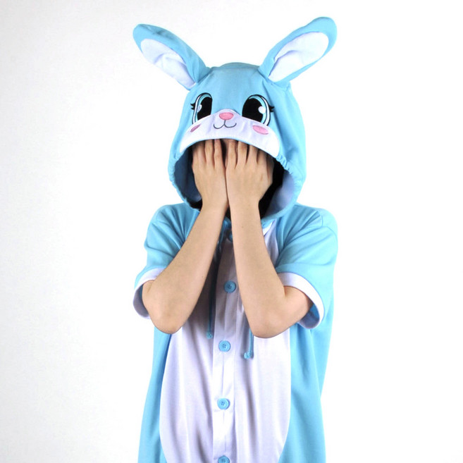 반팔 동물잠옷 토끼 (블루)