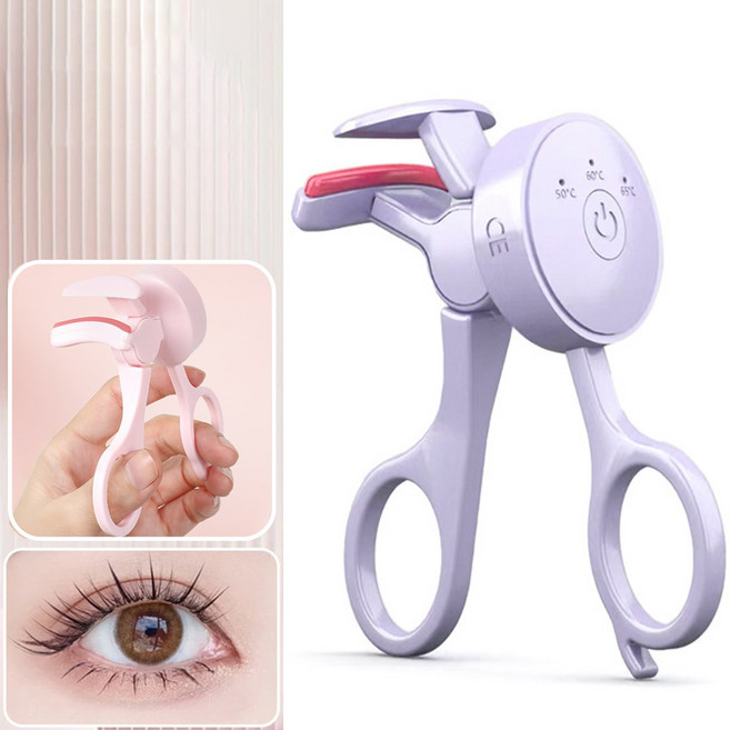 스마트 전기 뷰러 3단온도 속눈썹고데기 휴대용 온열뷰러 Type-C충전식, 자주색
