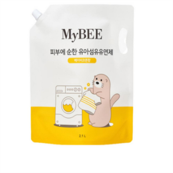 마이비 피부에순한 유아 섬유유연제 베이비코튼향 리필, 2.1L, 10개