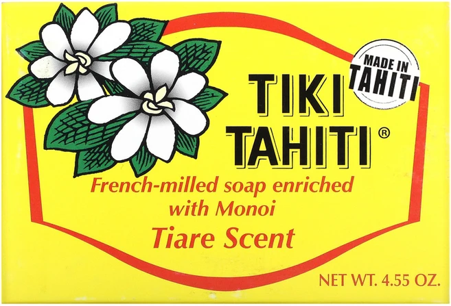 Monoi Tiare Tahiti 모노이 티아레 향이 풍부한 프렌치 제분 비누 4.55 oz (130 g) 5팩 - 쿠팡