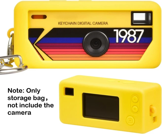 코닥 차메라 키체인 디지털 블라인드 박스용 실리콘 케이스 포토 미니 슬리브 미포함), 02 노란색