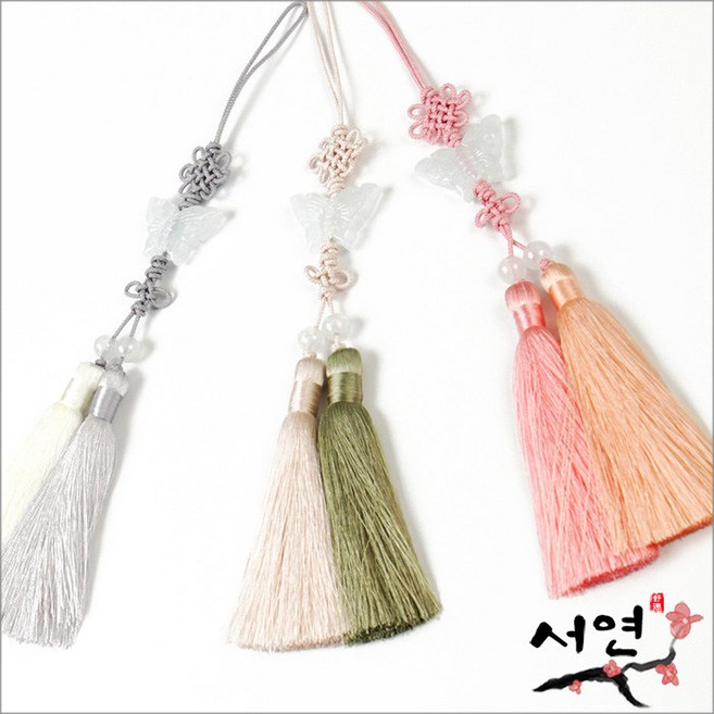 서연한복 JNR302 노리개 나비태슬 2작노리게 26cm