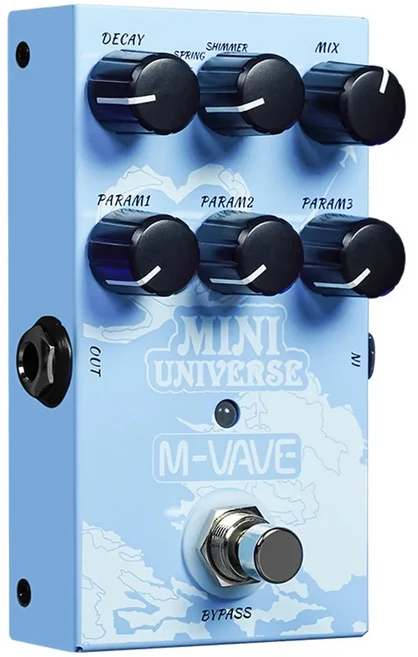 M-VAVE 미니 유니버스 기타 이펙트 페달 디지털 리버브 모델링 잔향 및 9모드, 01 blue