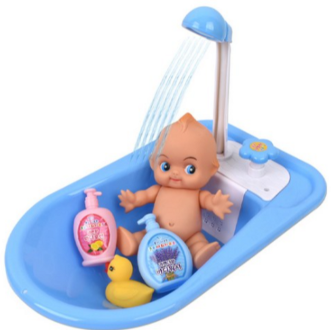 오즈토이 빅사이즈 퐁퐁 물이 나오는 샤워기 욕조 목욕놀이완구, ALL BLUE, 2개