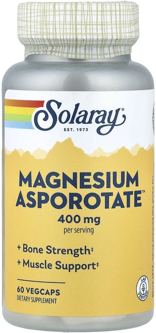 쏠라레이 마그네슘 아스포로테이트 200mg 60 베지캡슐, 5개, 60정 - 쿠팡