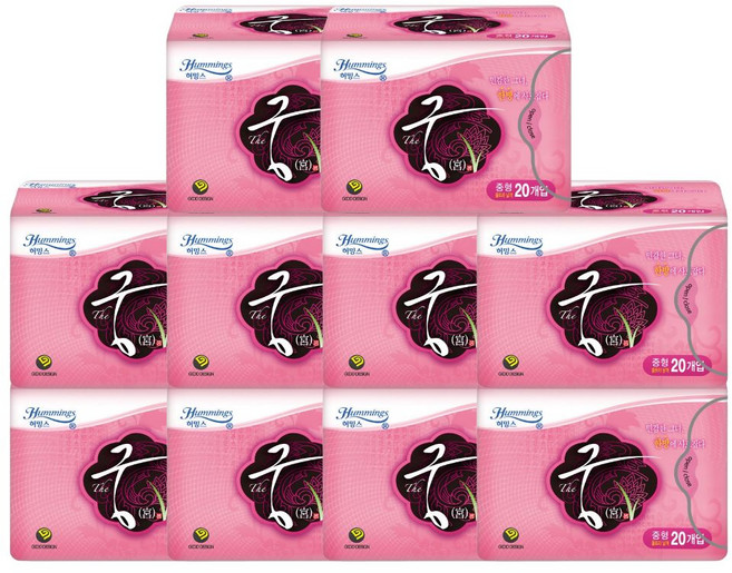 허밍스 궁 중형 생리대, 20개입, 10개
