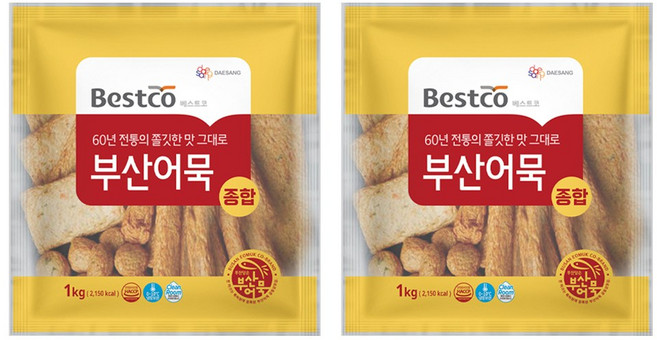 대상 베스트코 부산어묵 종합, 2개, 1kg