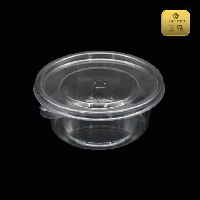 버디팩 투명 PET 원형 용기 320ml (일회용/소스/반찬/포장 전자렌지 불가) M-120A, 1개, 600세트