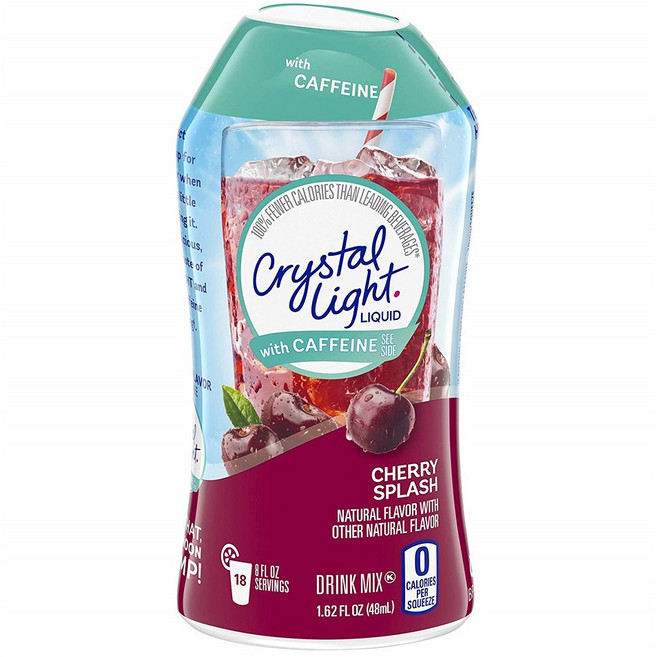 Crystal Light 크리스탈라이트 체리 스플래시 에너지 드링크 믹스 1.62 oz(48ml) 4팩, 4개, 4개