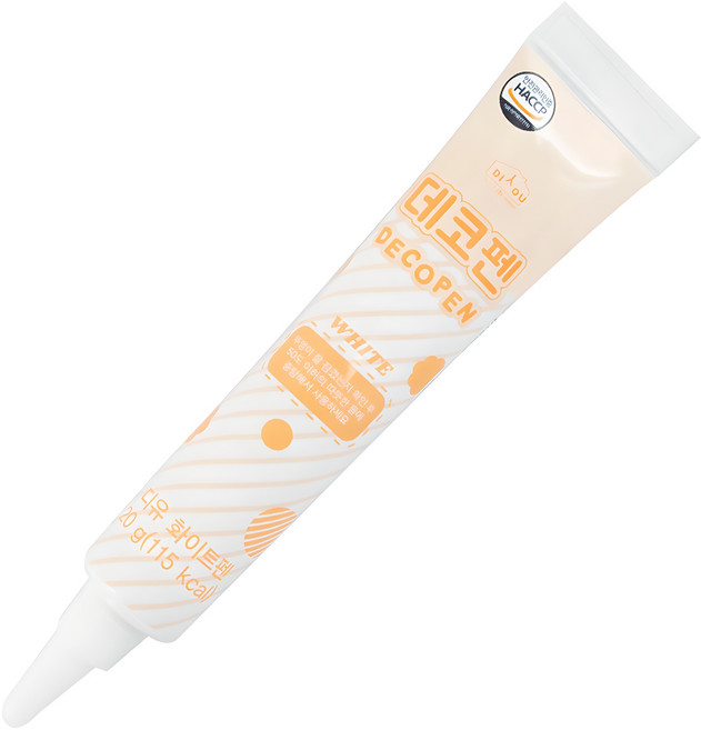 디유 초코 데코펜 화이트, 20g, 1개