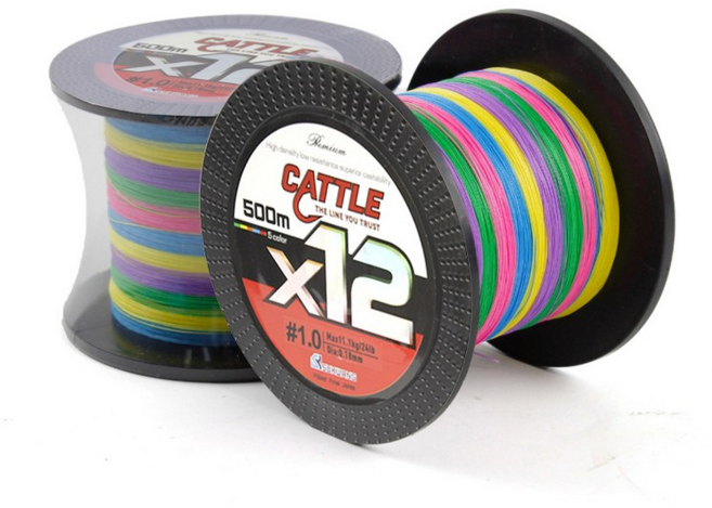 999피싱 CATTLE PE라인 12합사 일본원사 500M 합사줄, 오색, 1개