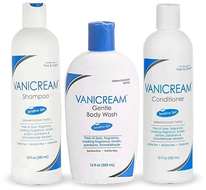 Vanicream Free and Clear 샴푸 컨디셔너 및 바디 워시 세트 민감한 피부용 향 및 파라벤 프리 - 355ml(12온스), VaniCream 크림, Free AND & Clear, 1 - 쿠팡