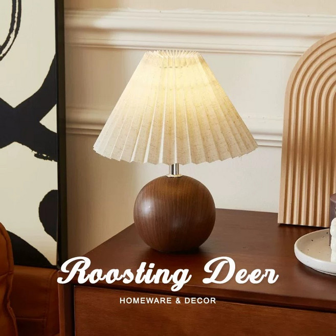 FlySwept 빈티지 인테리어 조명 거실 단스탠드 무드등 침실 수면등, 다크 브라운