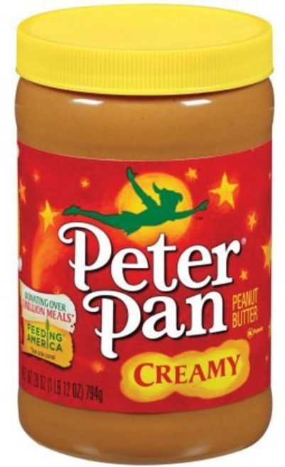 피터 팬 크리미 땅콩 버터 28온스 (2팩) Peter Pan Creamy Peanut Butter 28 Oz (Pack of 2), 2개, 793.79g